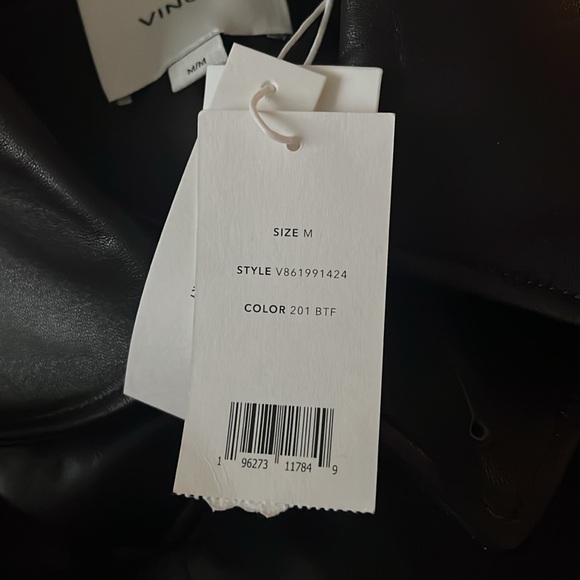 Vince 100% Lamb Leather Safari Jacket in Brown, Size M New w/Tag Retail $1495 - Picture 14 of 16